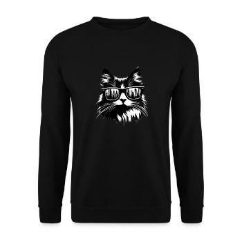 Cat Cool Sonnenbrille - Unisex Pullover - Schwarz - Vorne - Alina (178cm) & Michal (187cm)