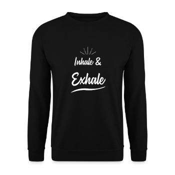 Dictons de yoga - Sweat-shirt Unisexe - noir - Devant - Alina (178cm) & Michal (187cm)