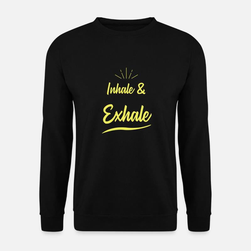 yoga sprüche - Unisex Pullover - Schwarz