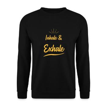 Dictons de yoga - Sweat-shirt Unisexe - noir - Devant - Alina (178cm) & Michal (187cm)
