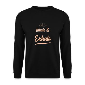 Dictons de yoga - Sweat-shirt Unisexe - noir - Devant - Alina (178cm) & Michal (187cm)