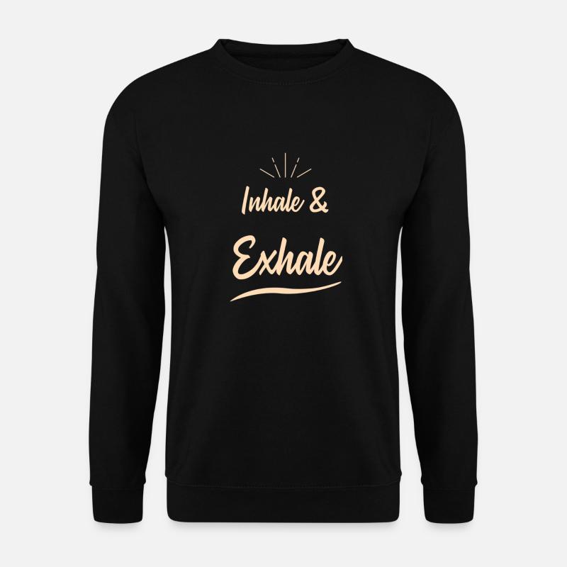 inhale & exhale - Unisex Pullover - Schwarz