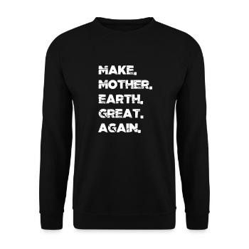 Happy Humor Plant Gift Vegetarian Sayings - Unisex Sweatshirt - black - Front - Alina (178cm) & Michal (187cm)