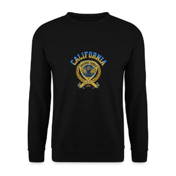 California Tennis Player Retro Sports Professional - Unisex Sweatshirt - black - Front - Alina (178cm) & Michal (187cm)