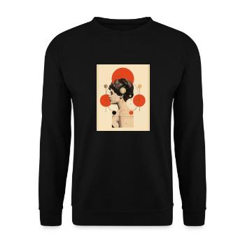 Leo - Unisex Sweatshirt - black - Front - Alina (178cm) & Michal (187cm)