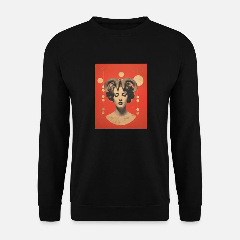 Widder Collage Kunst Astrologie - Unisex Pullover - Schwarz