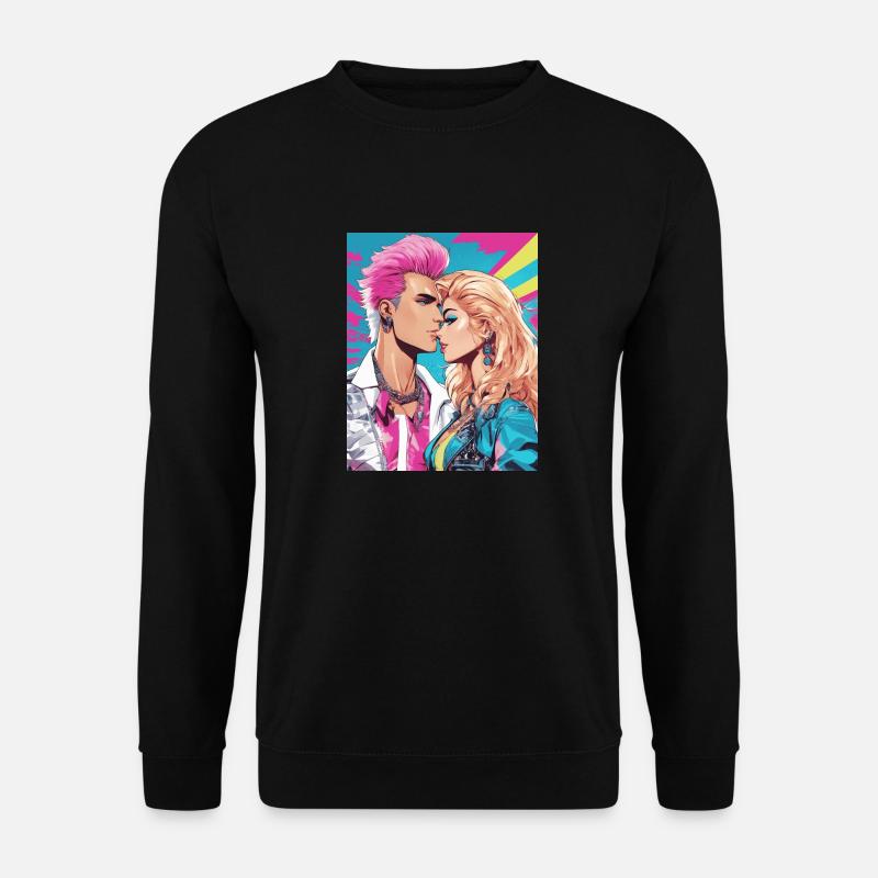 80er-Jahre-Stil - Unisex Pullover - Schwarz