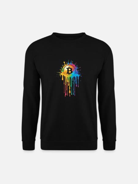 Colorful Bitcoin - Unisex Pullover - Schwarz
