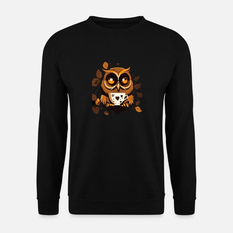 KaffeeEule - Unisex Pullover - Schwarz