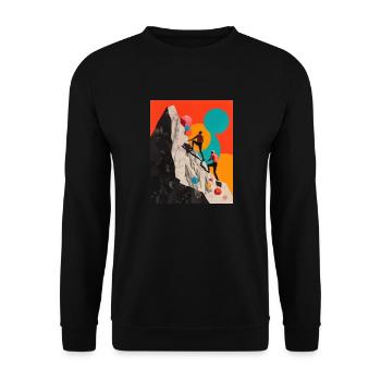 Couple of Climbers collage - Unisex Sweatshirt - black - Front - Alina (178cm) & Michal (187cm)