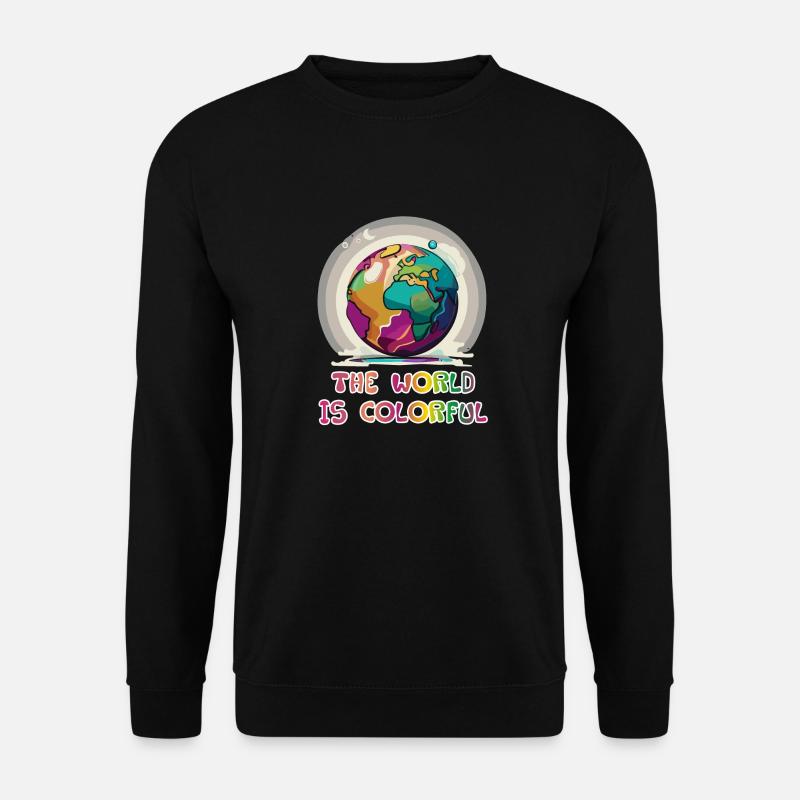 The world is colorful - Unisex Pullover - Schwarz