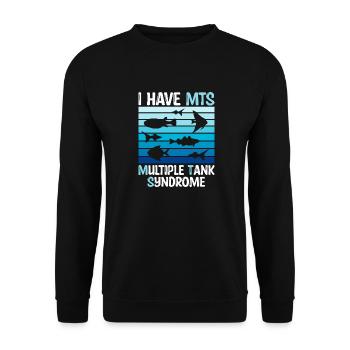 Drôle d’amateur d’aquarium disant citation du propriétaire de l’aquarium - Sweat-shirt Unisexe - noir - Devant - Alina (178cm) & Michal (187cm)