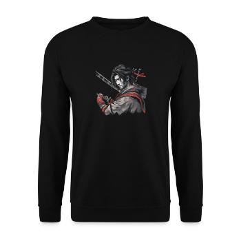 Samurai Spirit : l’art ancien de l’épée - Sweat-shirt Unisexe - noir - Devant - Alina (178cm) & Michal (187cm)