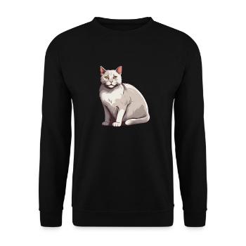 Breloques de chat élégantes - Sweat-shirt Unisexe - noir - Devant - Alina (178cm) & Michal (187cm)