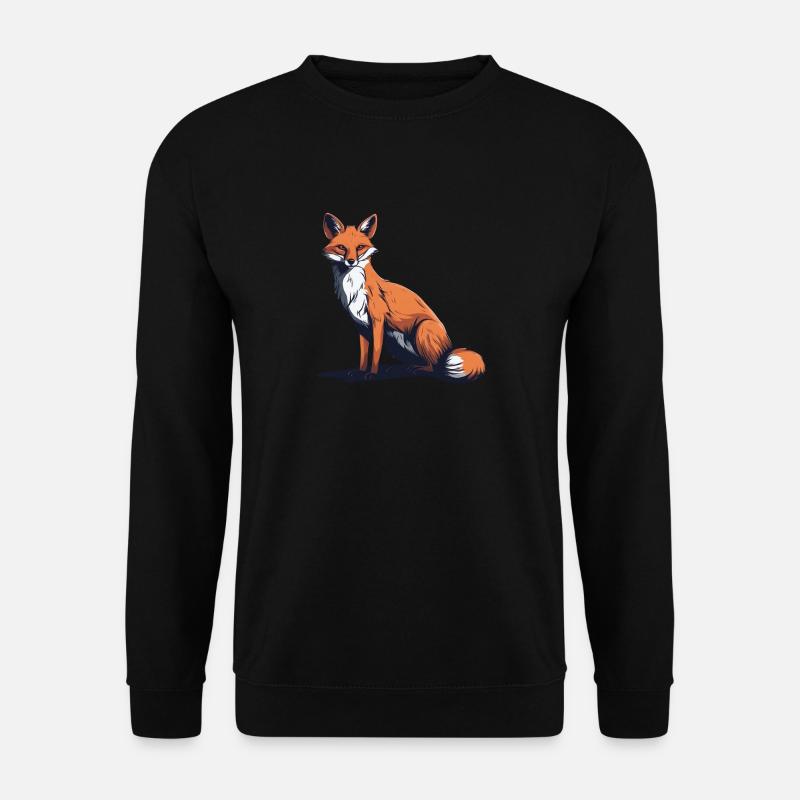 Nature-loving fox - Unisex Sweatshirt - black