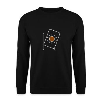 SUN CARD , JEU DE CARTE SOLEIL - Sweat-shirt Unisexe - noir - Devant - Alina (178cm) & Michal (187cm)