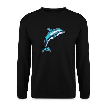 Dolphin, Dolphin, Animal, Sea, Dolphin, Water, Fish - Unisex Sweatshirt - black - Front - Alina (178cm) & Michal (187cm)