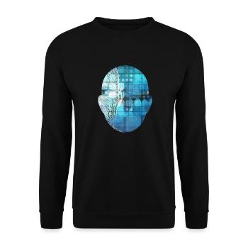 Head - Kopf mit moderne Technik - Unisex Pullover - Schwarz - Vorne - Alina (178cm) & Michal (187cm)