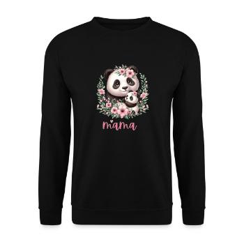 Panda Lover I Maman Panda Et Cub Fête Des Mères - Sweat-shirt Unisexe - noir - Devant - Alina (178cm) & Michal (187cm)