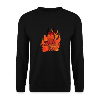 Süßes Einhorn Motiv - Ganz dünnes Eis - Unicorn - Unisex Pullover - Schwarz - Vorne - Alina (178cm) & Michal (187cm)