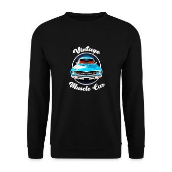 voiture vintage couché de soleil - Sweat-shirt Unisexe - noir - Devant - Alina (178cm) & Michal (187cm)