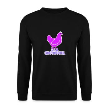 Coole Henne - Unisex Pullover - Schwarz - Vorne - Alina (178cm) & Michal (187cm)
