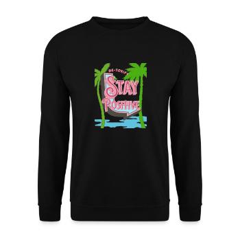 Positivity Vibes Relax Cleanse Vacances Renouveler - Sweat-shirt Unisexe - noir - Devant - Alina (178cm) & Michal (187cm)