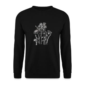 Dried flowers - Unisex Sweatshirt - black - Front - Alina (178cm) & Michal (187cm)