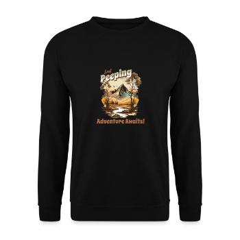 Autumn Fall Adventure Harvest Journey Nature's - Unisex Sweatshirt - black - Front - Alina (178cm) & Michal (187cm)