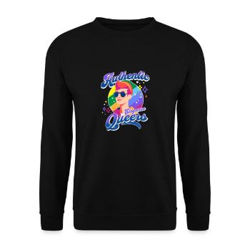 Inclusive Love Diverse Unconditional Lovers Queer - Unisex Sweatshirt - black - Front - Alina (178cm) & Michal (187cm)
