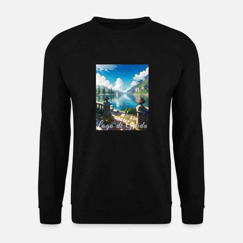 Lago di garda,Gardasee,see,landschaft - Unisex Pullover - Schwarz