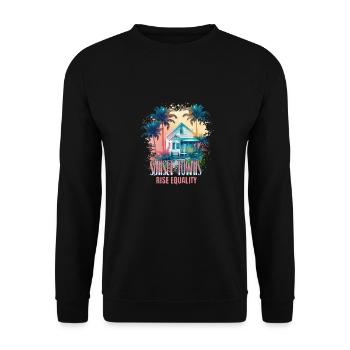 Sunset Sunrise Inclusive Equality Elevation - Unisex Sweatshirt - black - Front - Alina (178cm) & Michal (187cm)