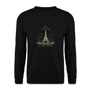 Adventure Gourmet Eiffel Rat-Tastic Parisian - Unisex Pullover - Schwarz - Vorne - Alina (178cm) & Michal (187cm)
