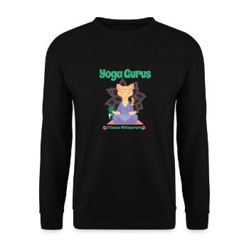 Yoga Meditation Lover Zen Focus Spiritual Buddhism - Unisex Pullover - Schwarz - Vorne - Alina (178cm) & Michal (187cm)