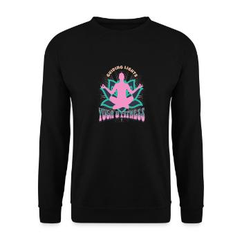Yoga Meditation Lover Zen Focus Spiritual Buddhism - Unisex Pullover - Schwarz - Vorne - Alina (178cm) & Michal (187cm)