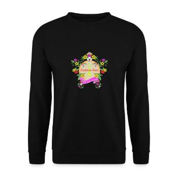 Paris Adventure Eiffel Parisian Rat Mouse Whiskers - Unisex Sweatshirt - black - Front - Alina (178cm) & Michal (187cm)