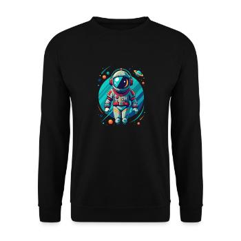 ASTRONAUT - Unisex Pullover - Schwarz - Vorne - Alina (178cm) & Michal (187cm)