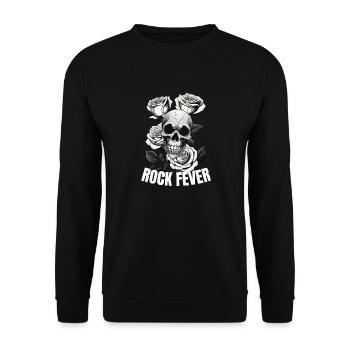 Rock Fever Skull - Unisex Sweatshirt - black - Front - Alina (178cm) & Michal (187cm)