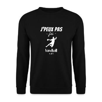J peux pas j ai handball - Sweat-shirt Unisexe - noir - Devant - Alina (178cm) & Michal (187cm)