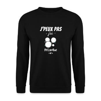 Petanque Passion - Unisex Sweatshirt - black - Front - Alina (178cm) & Michal (187cm)