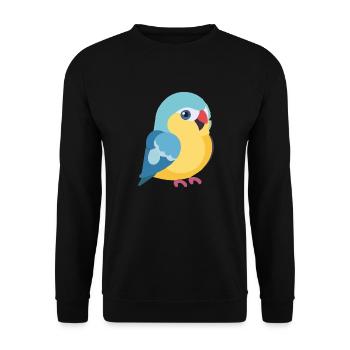 Perruche colorée sur branche - Sweat-shirt Unisexe - noir - Devant - Alina (178cm) & Michal (187cm)