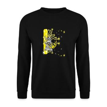 Zauberer - Unisex Pullover - Schwarz - Vorne - Alina (178cm) & Michal (187cm)