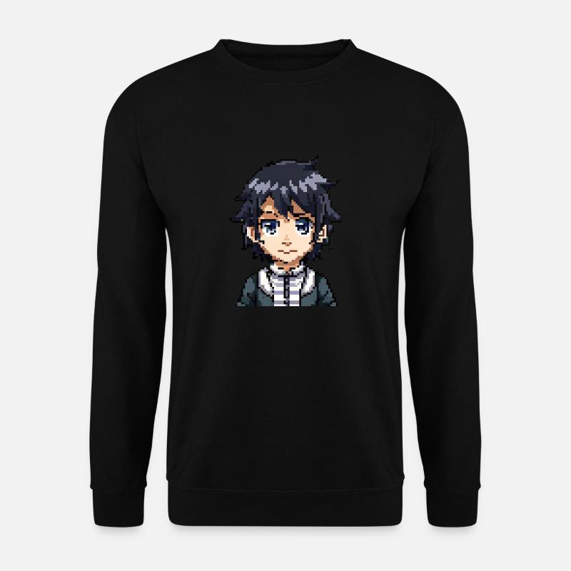 Anime Figur in 8-Bit - Unisex Pullover - Schwarz