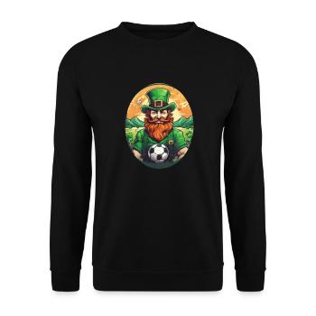 Football Trèfle de la Saint-Patrick - Sweat-shirt Unisexe - noir - Devant - Alina (178cm) & Michal (187cm)