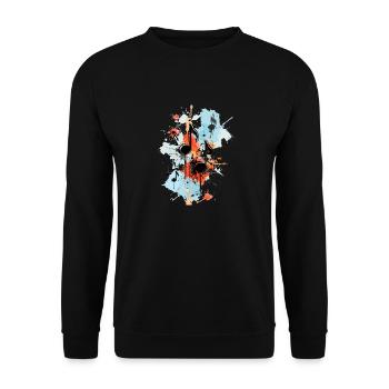 Sheet Music Pastel Colors - Unisex Sweatshirt - black - Front - Alina (178cm) & Michal (187cm)