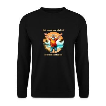 I don't have to do anything man bright font - Unisex Sweatshirt - black - Front - Alina (178cm) & Michal (187cm)