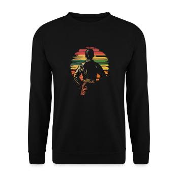 Frauen Taekwondo Judo Kampfsport vintage - Unisex Pullover - Schwarz - Vorne - Alina (178cm) & Michal (187cm)