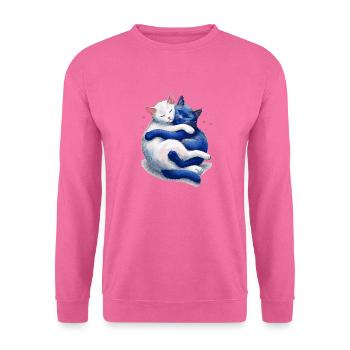 Les chats se câlinent les uns les autres - Sweat-shirt Unisexe - rose - Devant