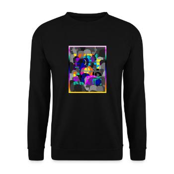 Demokratie - Unisex Pullover - Schwarz - Vorne - Alina (178cm) & Michal (187cm)