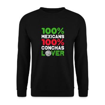 mexicans 100 per cent conchas lover Design - Unisex Sweatshirt - black - Front - Alina (178cm) & Michal (187cm)